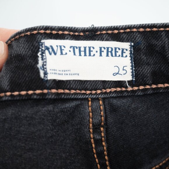 Free People We The Free Pacifica Straight Leg Jeans in Black | 25 | NWT - Picture 10 of 11